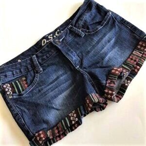 O.S.C. BOHO DENIM JEAN SHORTS